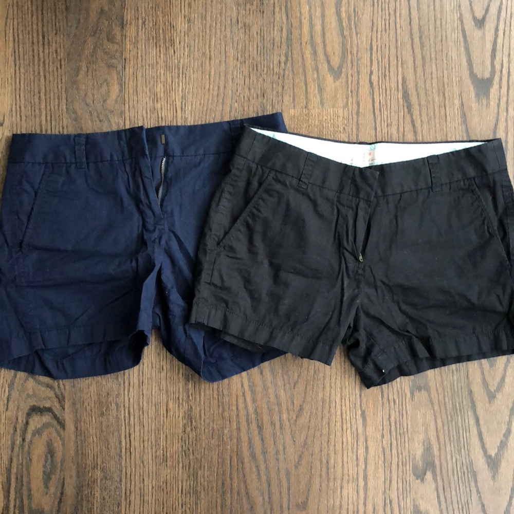 2 pairs J. Crew broken-in chino shorts